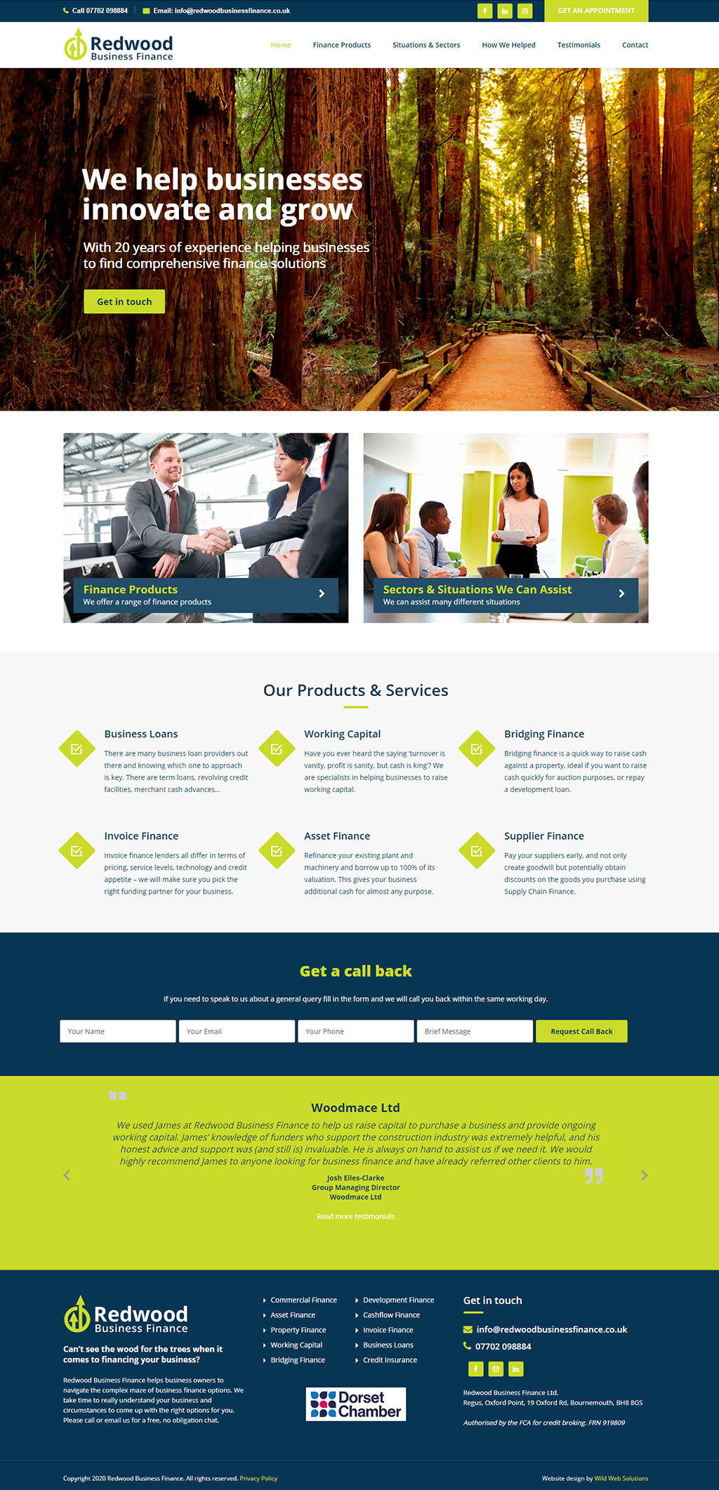 redwood business finance website