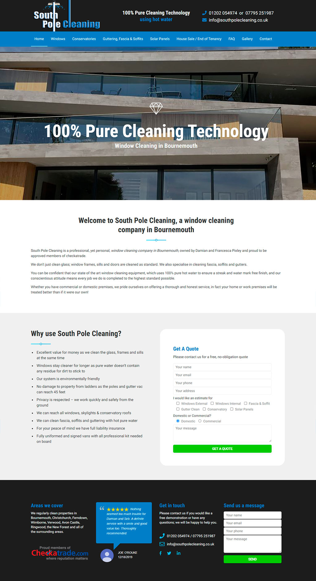 South Pole Cleaning website design